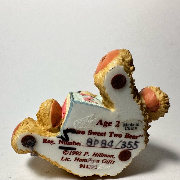 Cherished Teddies - "Two Sweet Two Bear" Age 2 # 8P84/355 Hamilton Gifts - Picture 5 of 8